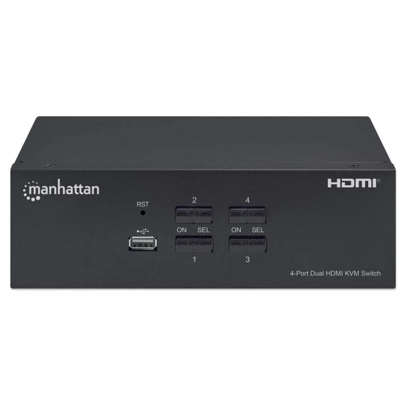 Adaptador KVM Switch 4 PT Dual-Monitor HDMI