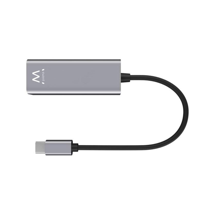 Adaptador usb-c to rj45 gigabit cinza