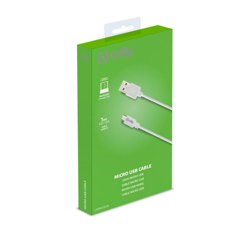 Cabo usb para micro-usb 1m branco