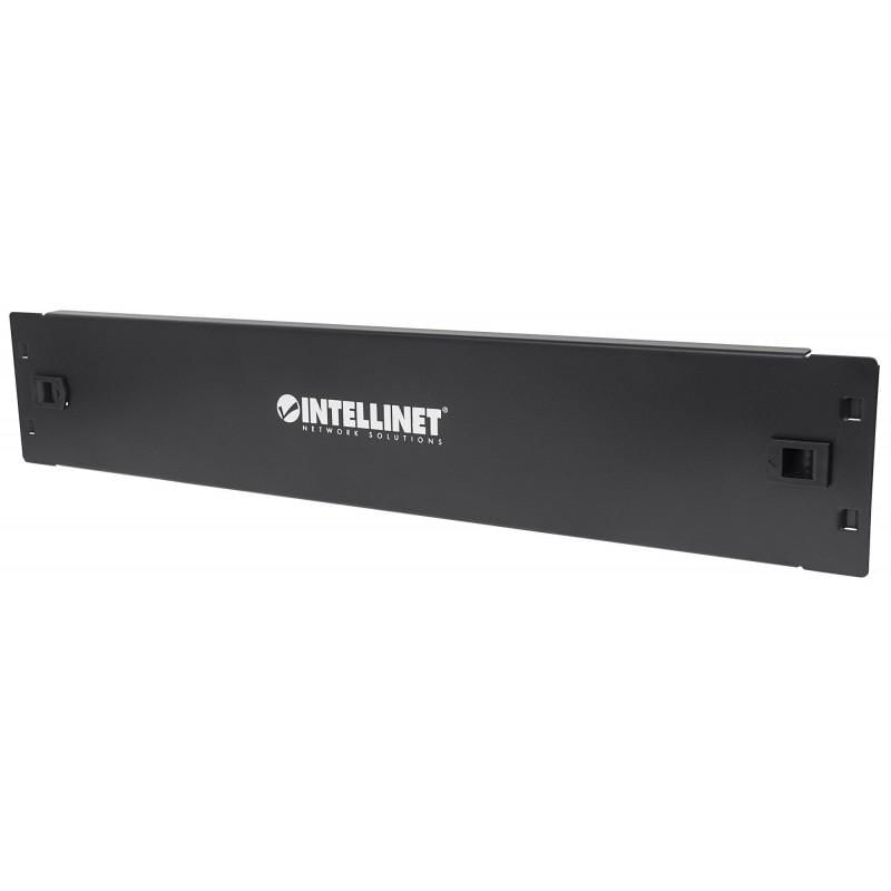Painel de conecção 2u  19   metal preto