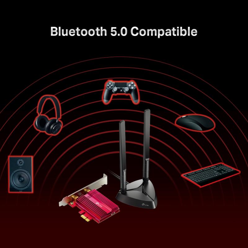 Placa Pci Wifi 6 Ax3000 2x5dbi Antenas Bluetooth 5.0