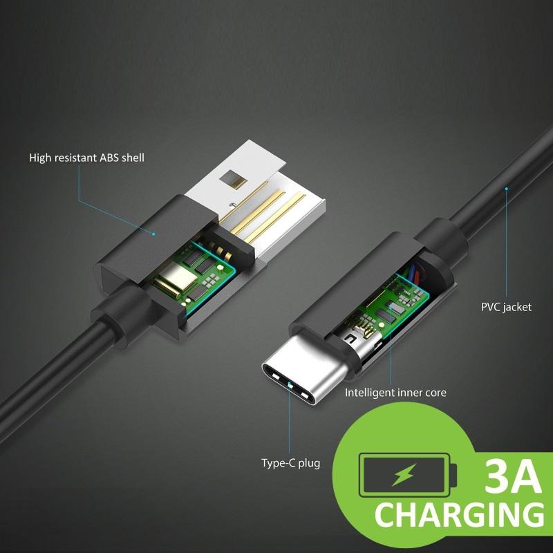 Cabo usb-c para usb-a 1mt preto
