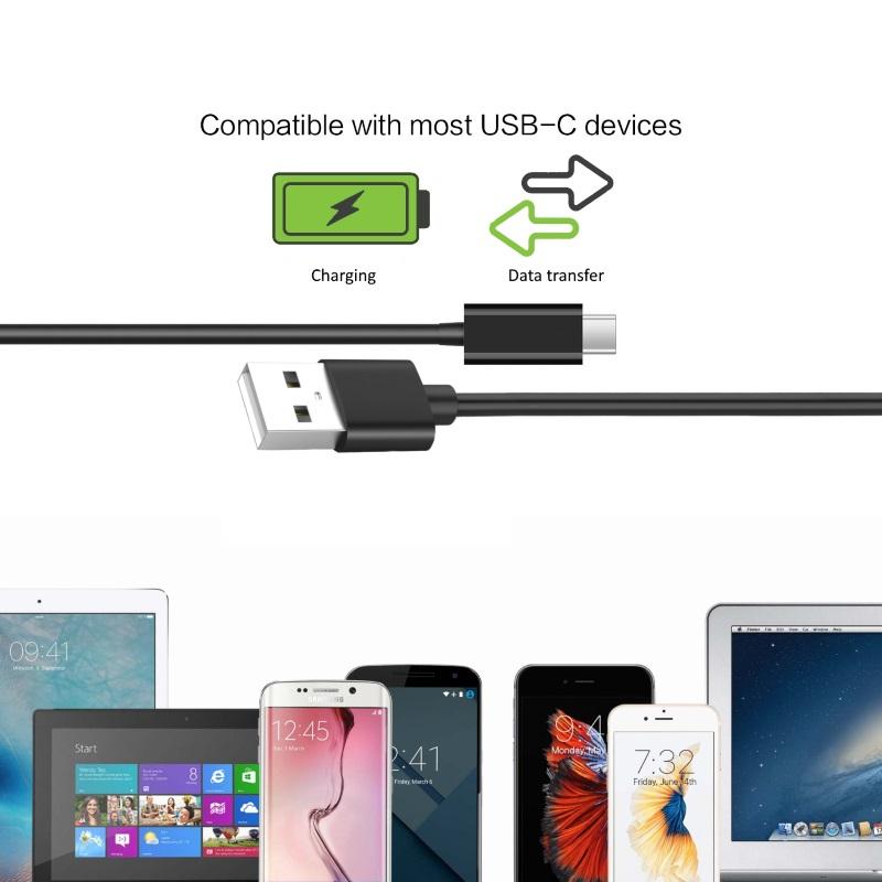 Cabo usb-c para usb-a 1mt preto