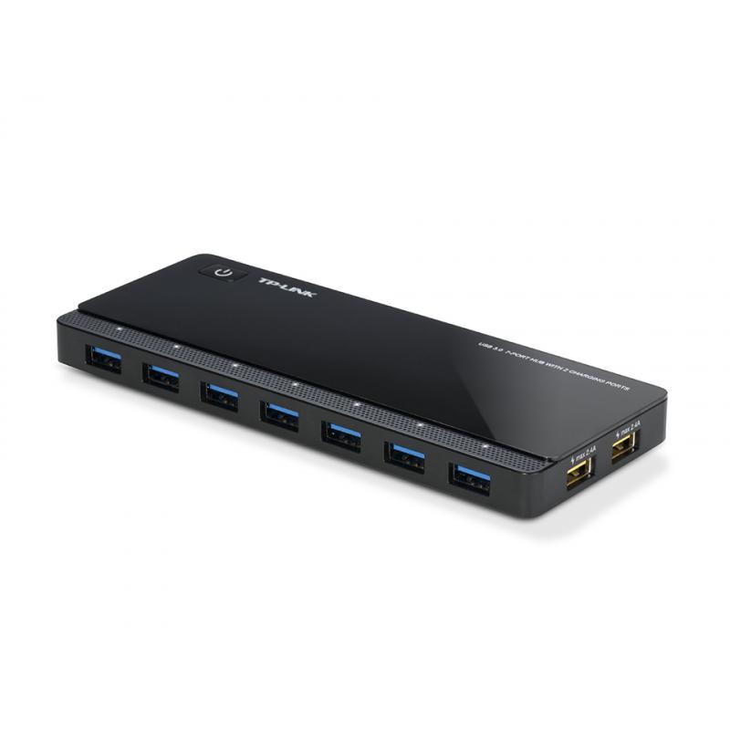 HUB  USB3.0 7-PORTAS COM 2 PORTAS DE CARREGAMENTO