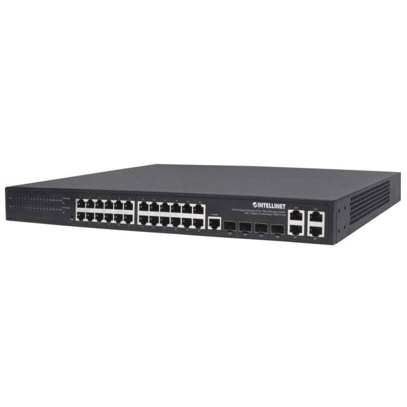 Switch 24 Portas Gigabits Com Gestão + 4GB Portas Combo Base-T/Sfp