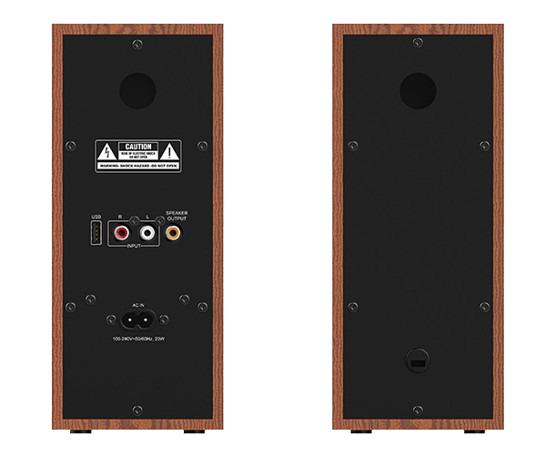 Colunas Sp-Hf800bt 20w 3 Saídas Bt Madeira