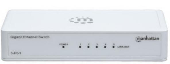 Switch 5 Portas Giga Ieee 802.3az Plástico S/Gestão