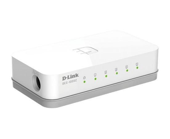 Switch 5 Portas 10/100 Mbps 2x8cm S/Gestão Branco