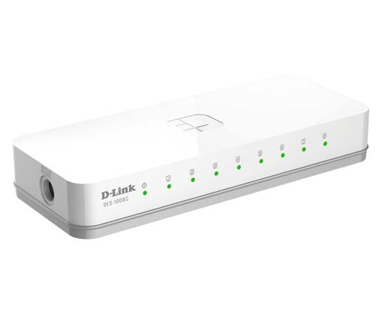 Switch  8 Portas 10/100 Mbps S/Gestão Branco