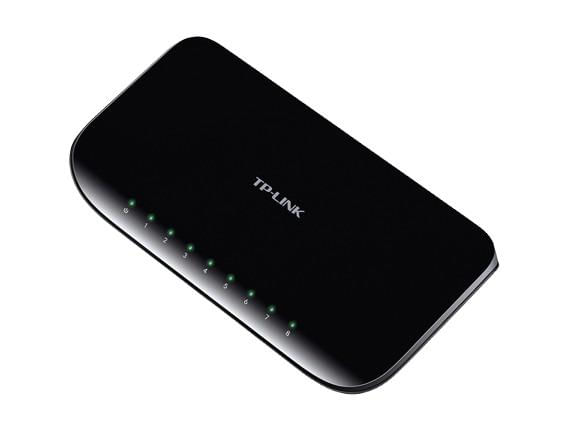 Desktop Switch 8 Portas 10/100/1000mbps Rj45 Preto S/Gestão