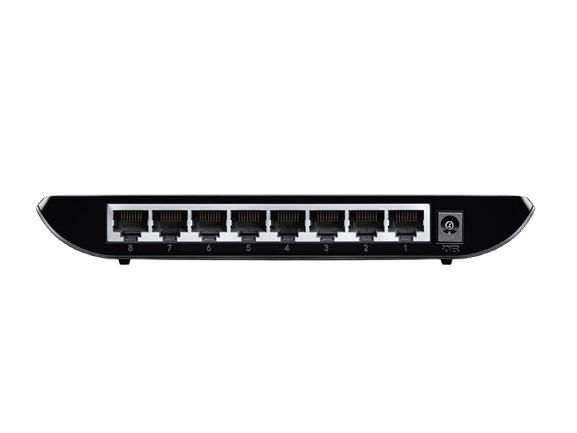 Desktop Switch 8 Portas 10/100/1000mbps Rj45 Preto S/Gestão