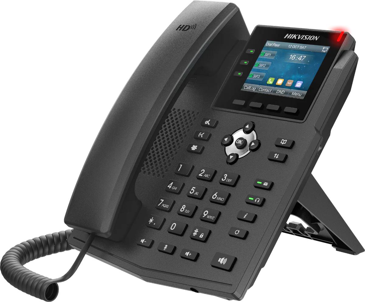 Telefone SIP POE S/Adaptador de Corrente Preto