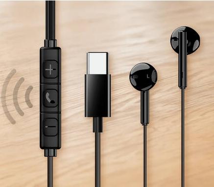 Auscultadores USB-C HS-M366 Preto
