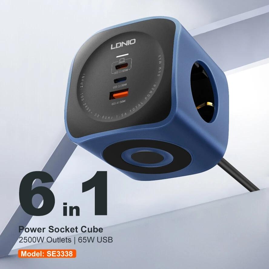 Tomada Cubo Socket 6 em 1