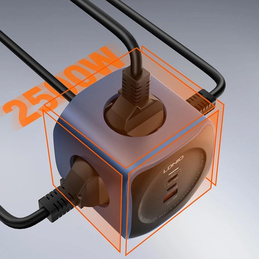 Tomada Cubo Socket 6 em 1