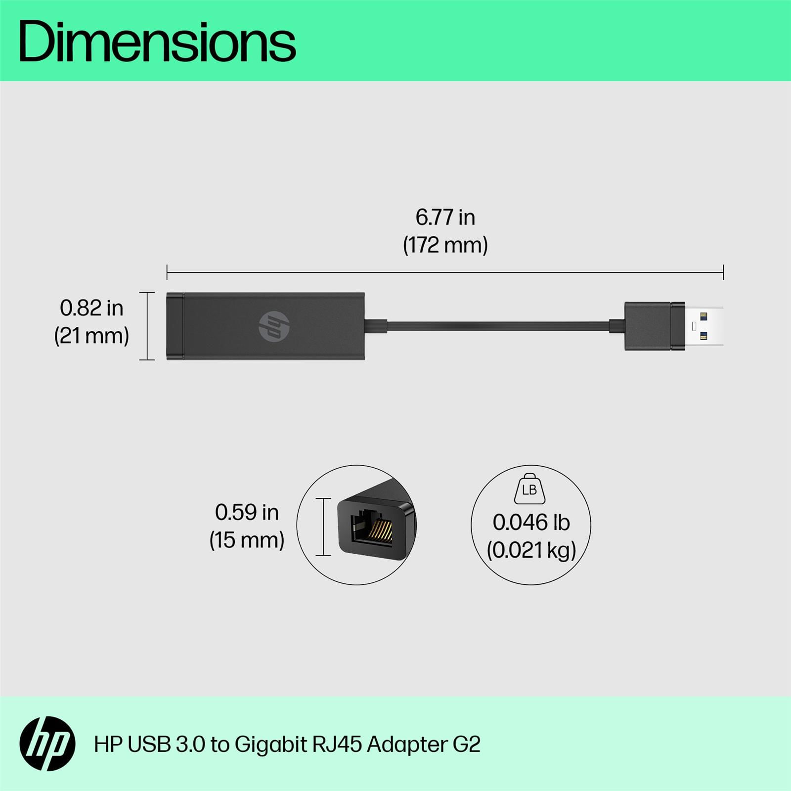 Adaptador USB-A para RJ45