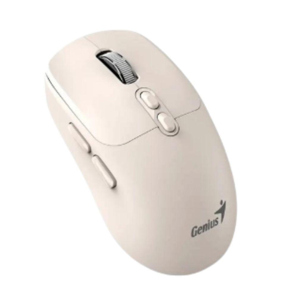 Rato sem Fio 2.4 Ghz/Bluetooth NX-8080s Ergo Silent Ai Copilot 1600DPI Bege