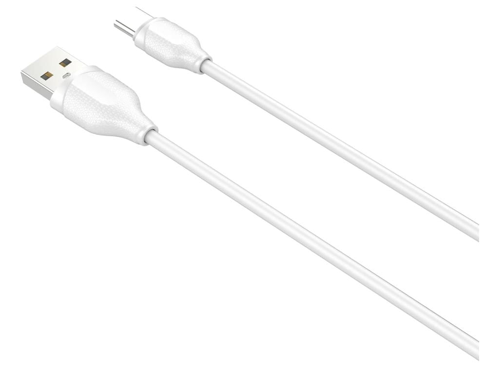 Cabo USB para USB-C 1M 2.1A Branco