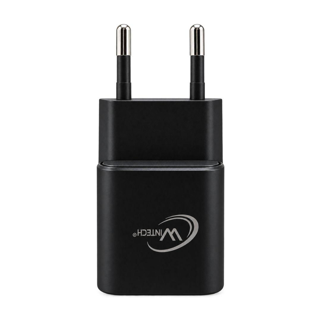 Carregador de Tomada 65W EU 2 USB-C + 1 USB-A Sem Cabo Preto