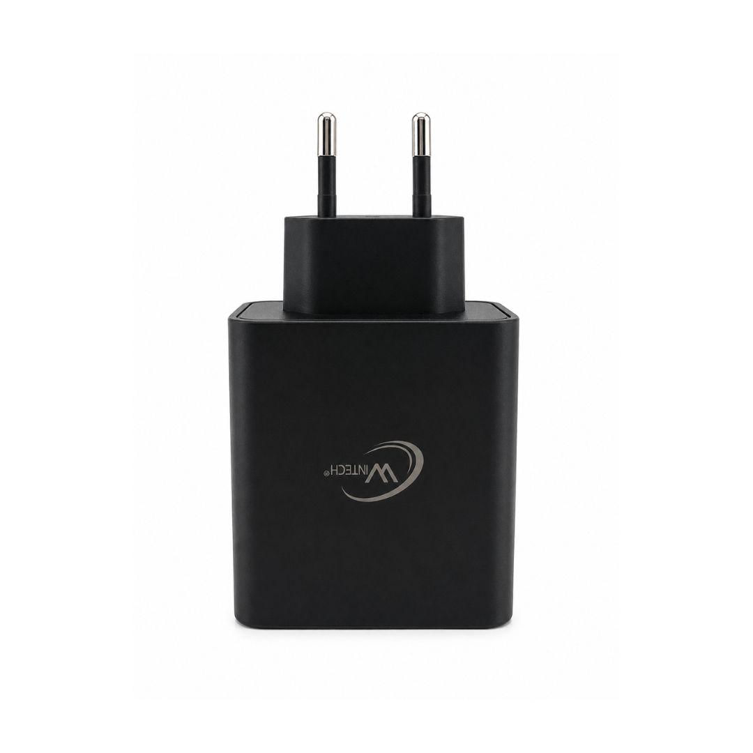 Carregador de Tomada 45W EU 2 USB-C + 2 USB-A Sem Cabo Preto