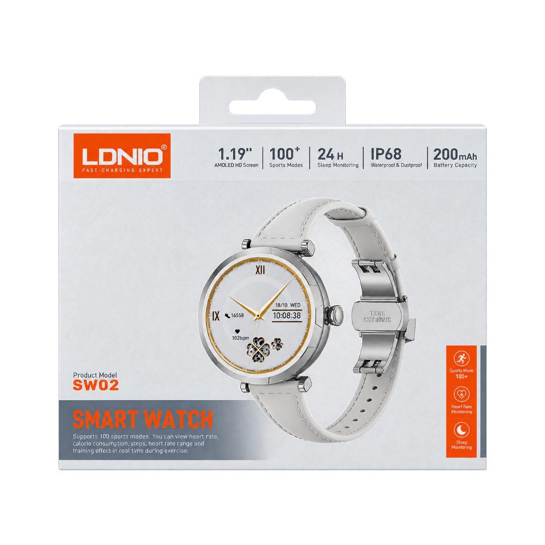 Smartwatch Silver com Bracadeira Branca